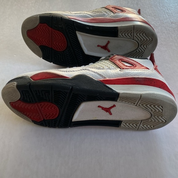 NIKE AIR JORDAN 4 Retro OG Red Cement BQ7669-161 Kid’s Size 12C - Picture 2 of 8